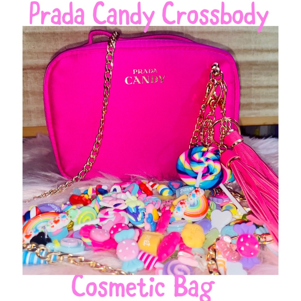 Authentic Prada Candy 🍭Cosmetic Case - Turned Into Crossbody Bag